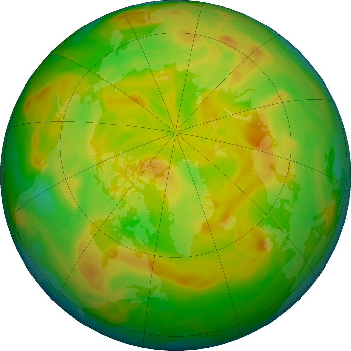 Arctic ozone map for 02 June 2019
